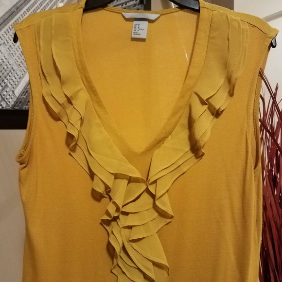 H & M Golden Yellow Sleeveless Top - Picture 3 of 6